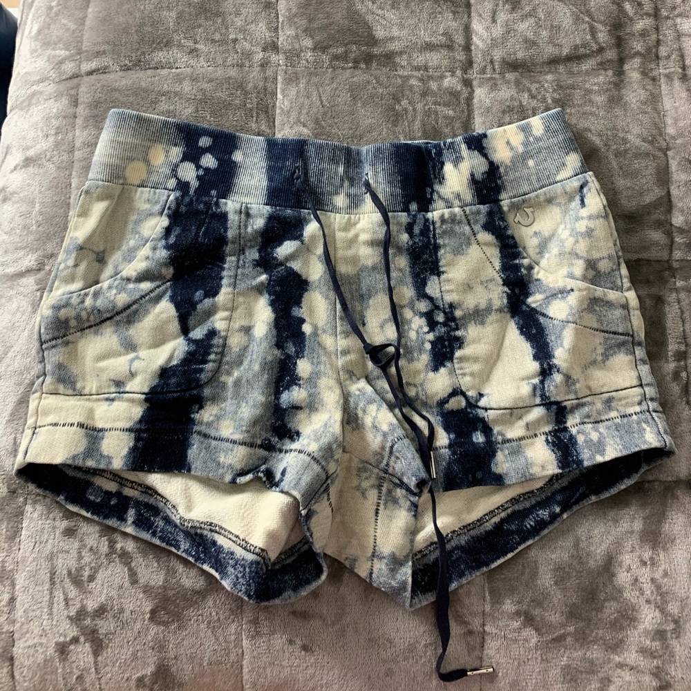 true religion acid wash soft shorts